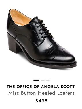 The Office of Angela Scott Black Heeled Loafers